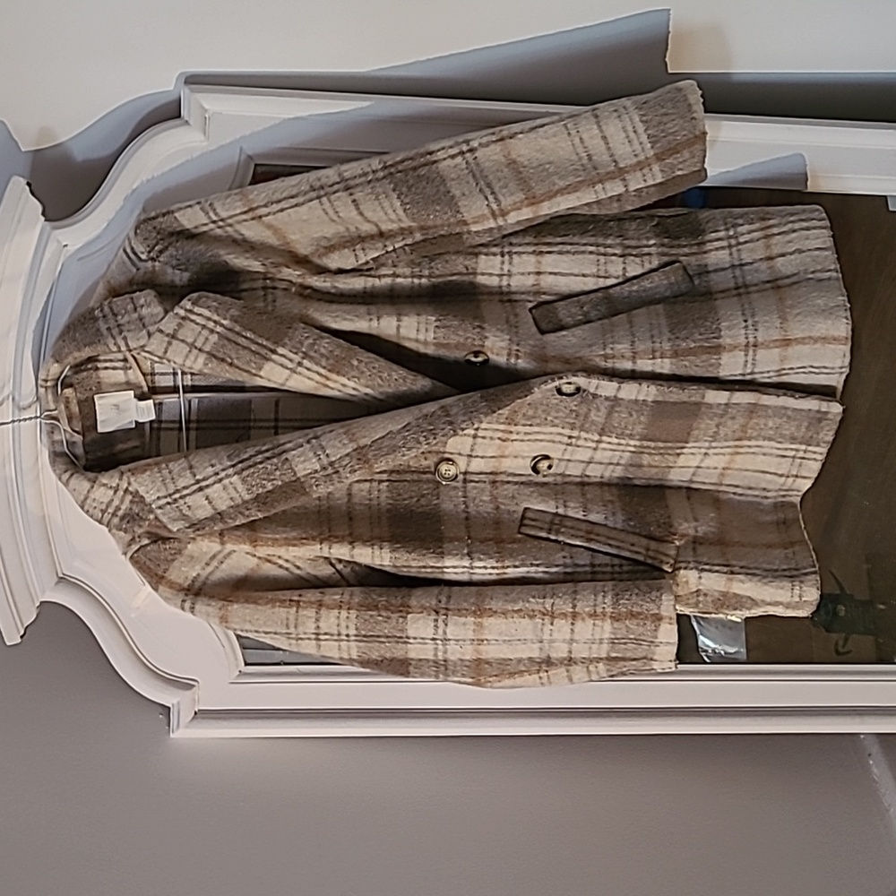 Plaid Wool Coat
